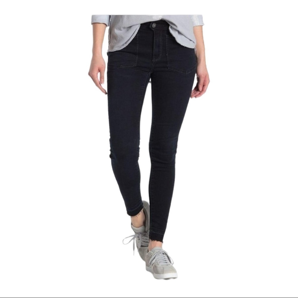 FREE People ivy mid rise blue seal skinny jeans OB1064226